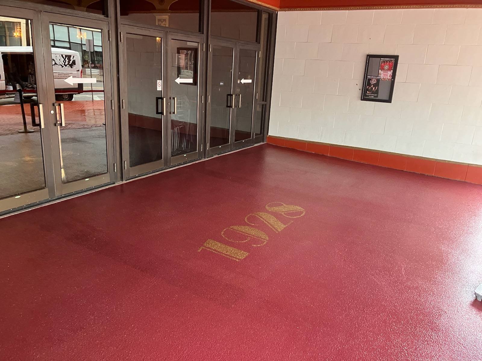 Finished epoxy flooring