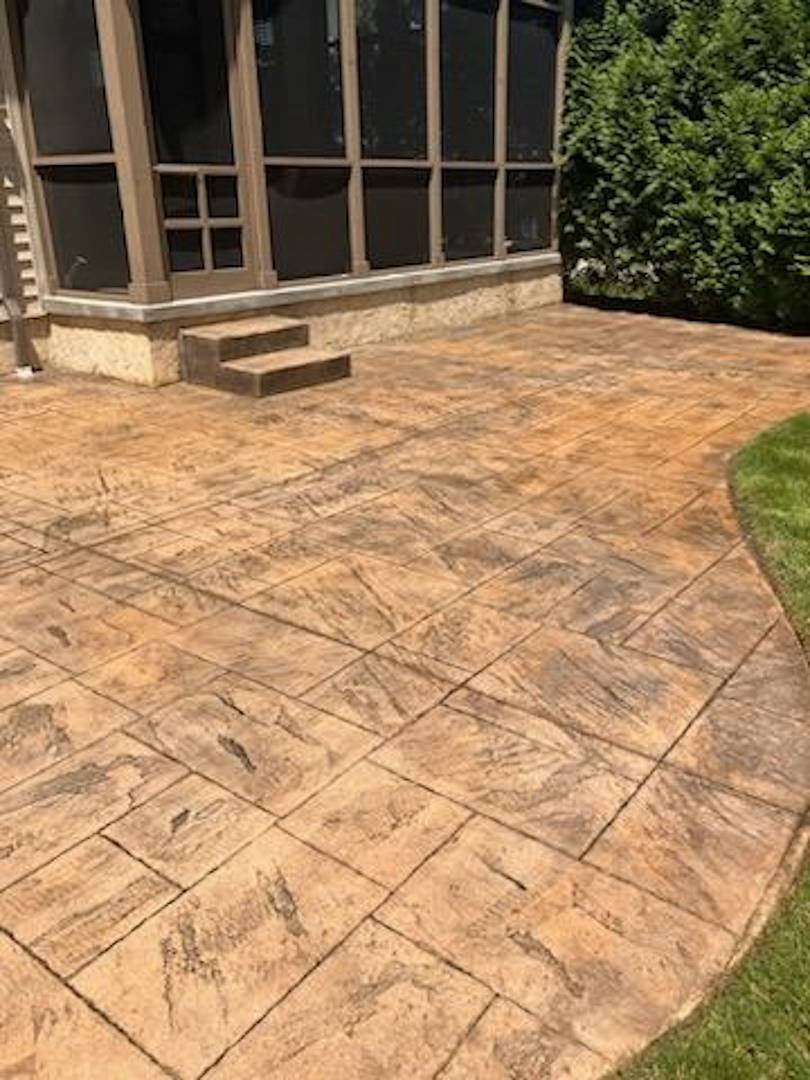 Sealed patio concrete